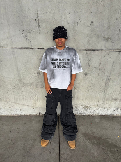 “CHRISTOLOGY”CROPPED T SHIRT