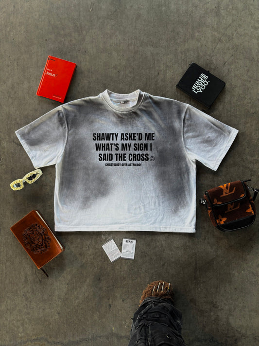 “CHRISTOLOGY”CROPPED T SHIRT